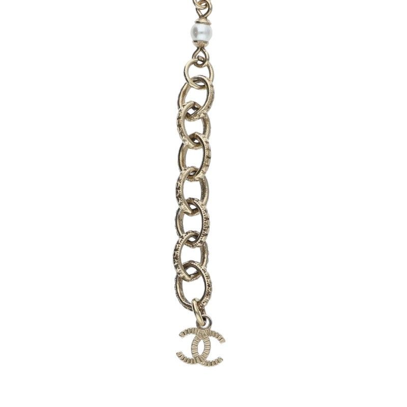 Chanel CC Logo Faux Pearl Bracelet — view 5