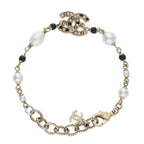 Chanel CC Logo Faux Pearl Bracelet — view 2
