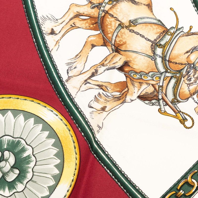 Hermes Carre 90 Chevaux de Trait Draft Horse Scarf Multicolor Silk — view 5