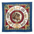 Hermes Carre 90 Chevaux de Trait Draft Horse Scarf Multicolor Silk