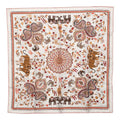 Hermes Carre 90 Kantha Scarf Oversized White Multicolor Silk