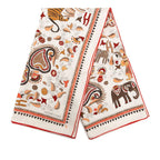 Hermes Carre 90 Kantha Scarf Oversized White Multicolor Silk — view 2