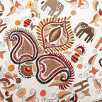 Hermes Carre 90 Kantha Scarf Oversized White Multicolor Silk — view 6