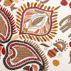 Hermes Carre 90 Kantha Scarf Oversized White Multicolor Silk — view 7