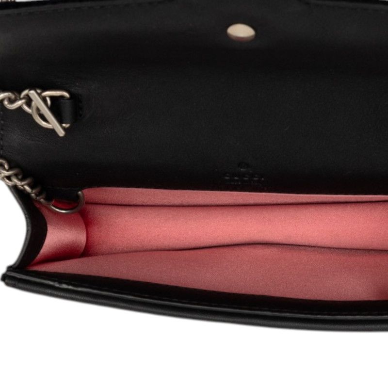 Gucci Dionysus Chain Shoulder Bag Black Velvet Leather Rhinestone — view 5