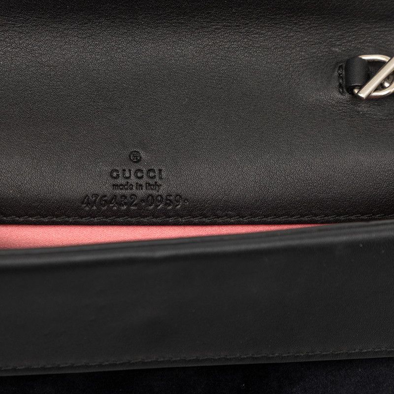 Gucci Dionysus Chain Shoulder Bag Black Velvet Leather Rhinestone — view 6