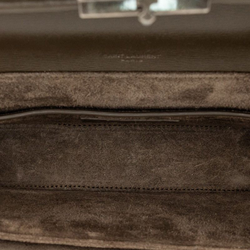 Saint Laurent Logo 2-Way Shoulder Bag Brown Leather — view 4