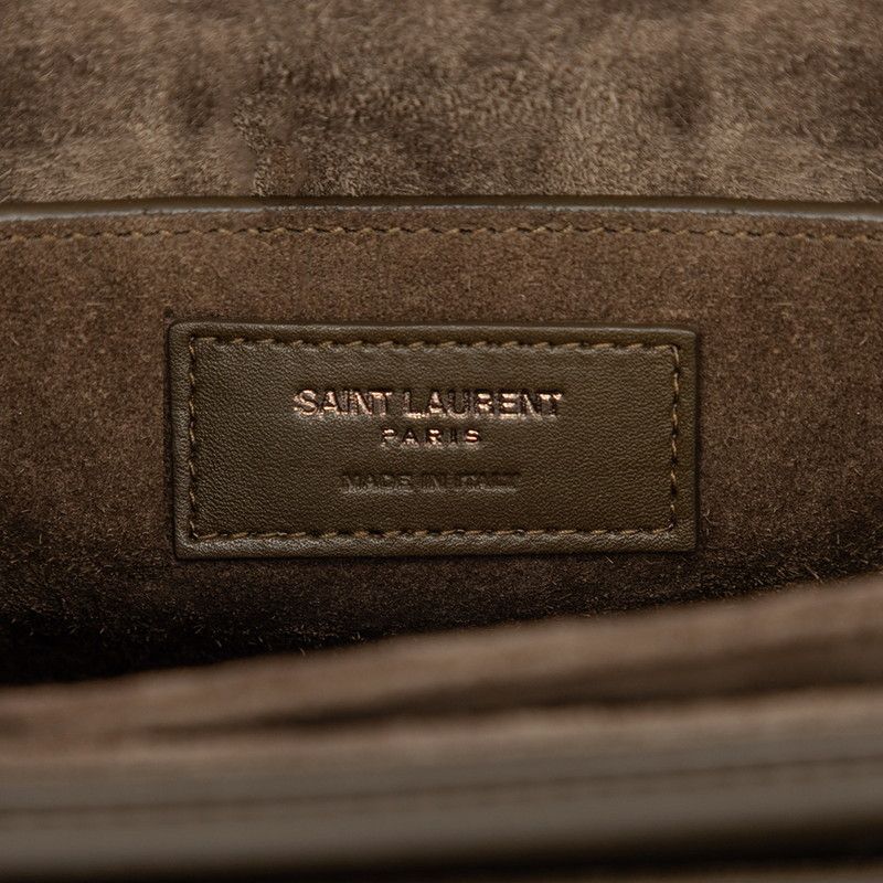 Saint Laurent Logo 2-Way Shoulder Bag Brown Leather — view 5