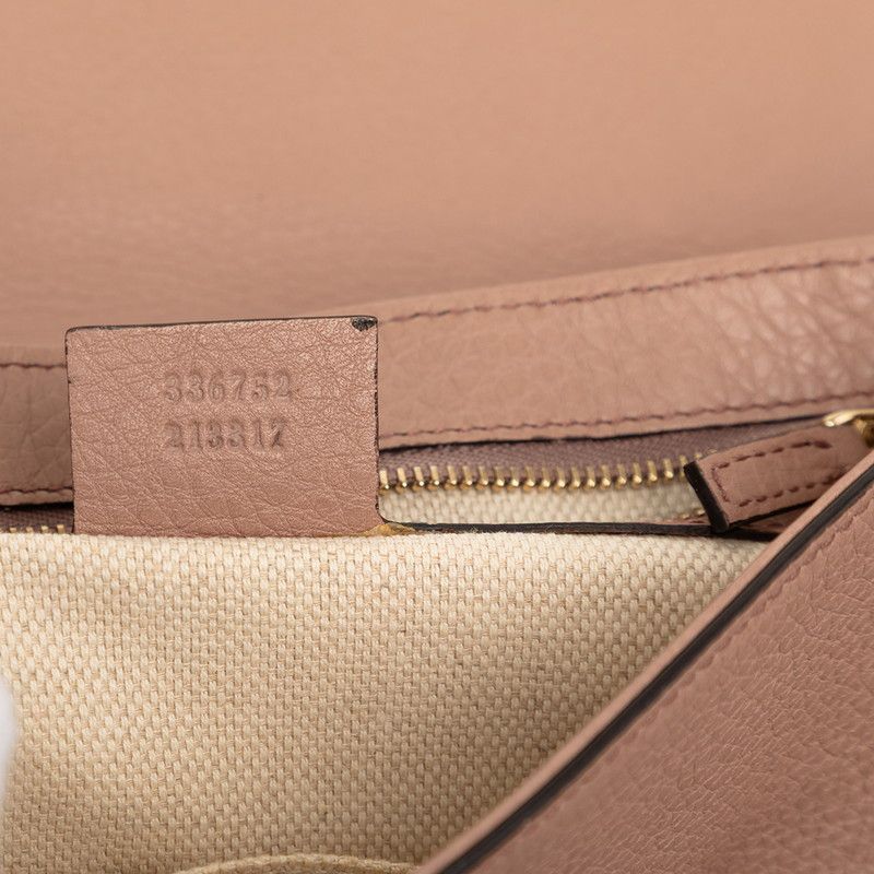 Gucci Soho Crossbody Chain Shoulder Bag Pink Leather — view 6