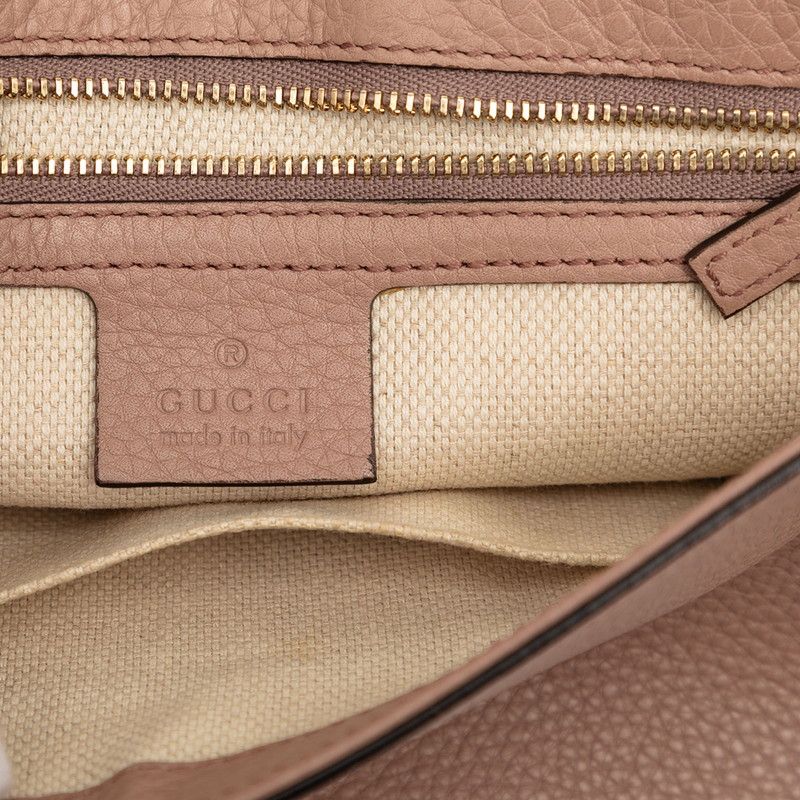 Gucci Soho Crossbody Chain Shoulder Bag Pink Leather — view 5