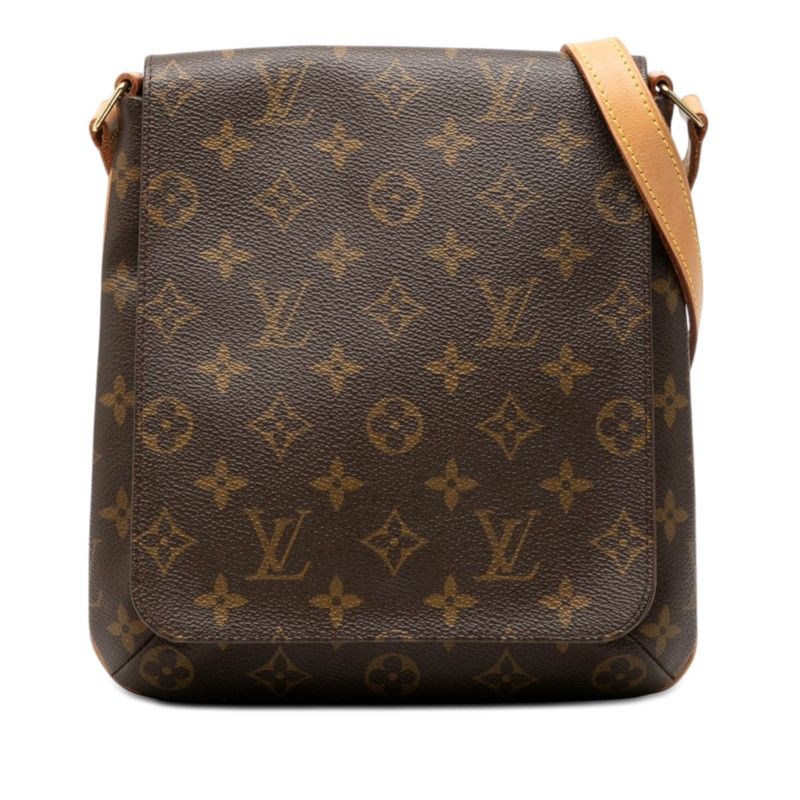 Louis Vuitton Monogram Musette Salsa Short Shoulder Bag Brown Leather
