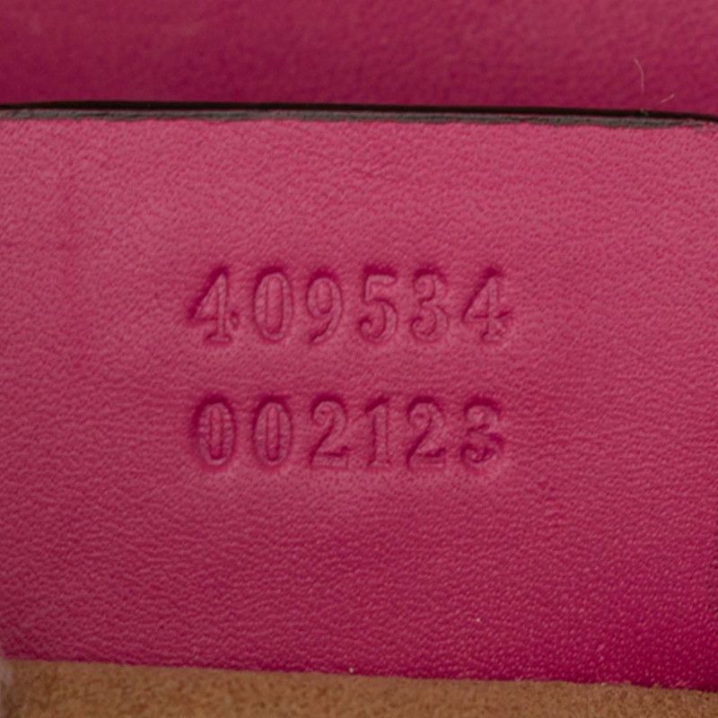 Gucci GG Supreme 2-Way Shoulder Bag Beige Pink Red Leather — view 6