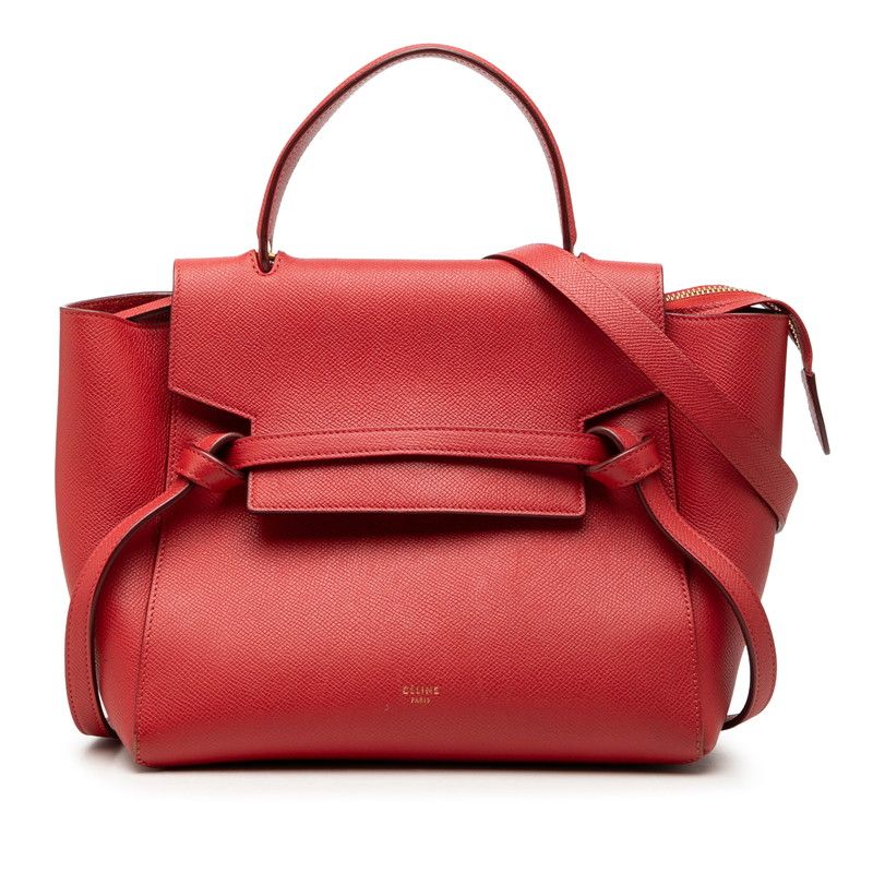 Celine Belt Bag Micro 2-Way Red Leather