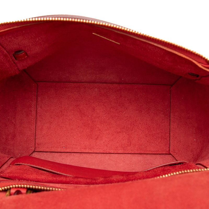 Celine Belt Bag Micro 2-Way Red Leather — view 4