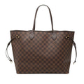 Louis Vuitton Damier Neverfull GM Tote Shoulder Brown Leather