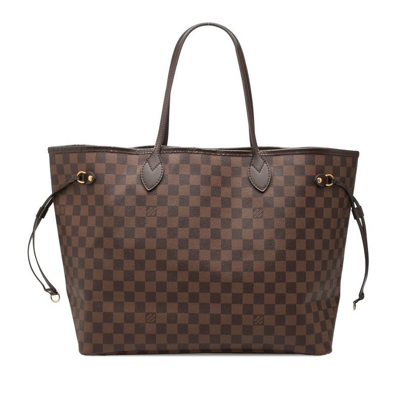 Louis Vuitton Damier Neverfull GM Tote Shoulder Brown Leather