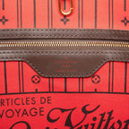 Louis Vuitton Damier Neverfull GM Tote Shoulder Brown Leather — view 5