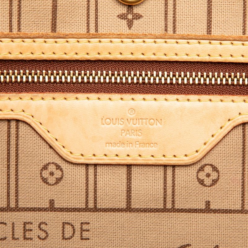 Louis Vuitton Monogram Neverfull GM Tote Shoulder Bag Brown Leather — view 5