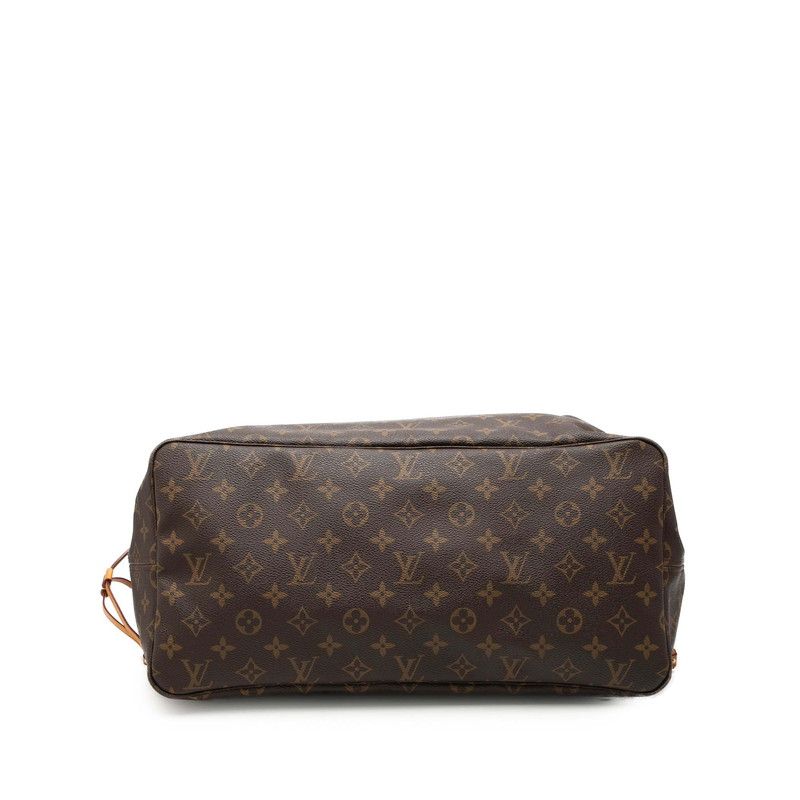 Louis Vuitton Monogram Neverfull GM Tote Shoulder Bag Brown Leather — view 3