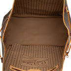 Louis Vuitton Monogram Neverfull GM Tote Shoulder Bag Brown Leather — view 4