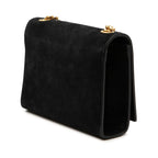 Saint Laurent YSL Logo Classic Kate Crossbody Chain Shoulder Bag Black Suede — view 2