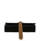 Saint Laurent YSL Logo Classic Kate Crossbody Chain Shoulder Bag Black Suede — view 3