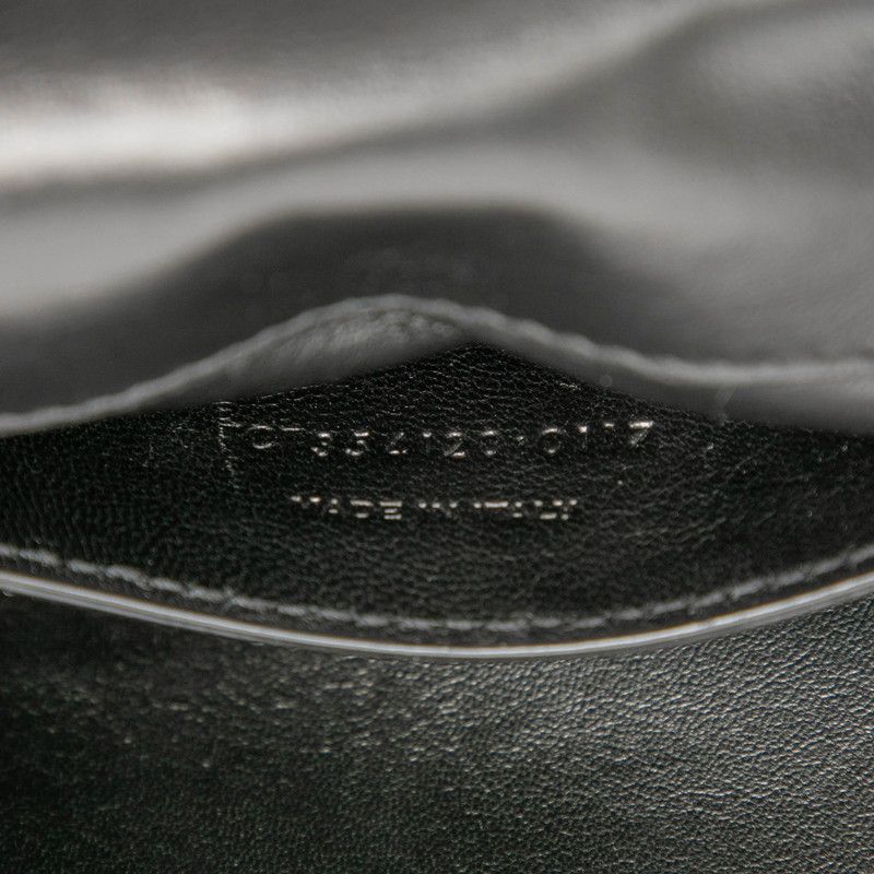 Saint Laurent YSL Logo Classic Kate Crossbody Chain Shoulder Bag Black Suede — view 6