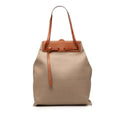 Loewe Anagram Lazo Tote Beige Brown Leather