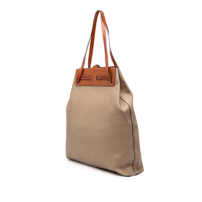 Loewe Anagram Lazo Tote Beige Brown Leather — view 2