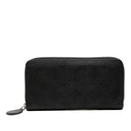 Louis Vuitton Monogram Mahina Zippy Wallet Zip Around Black Leather