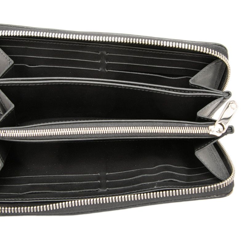 Louis Vuitton Monogram Mahina Zippy Wallet Zip Around Black Leather — view 6