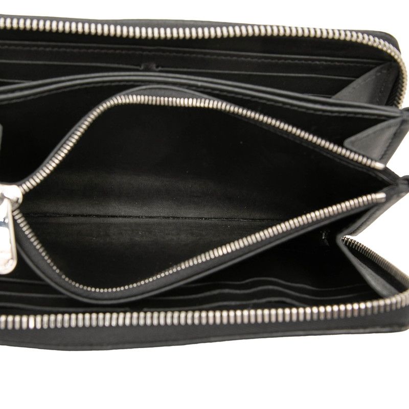 Louis Vuitton Monogram Mahina Zippy Wallet Zip Around Black Leather — view 5