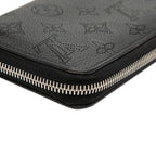 Louis Vuitton Monogram Mahina Zippy Wallet Zip Around Black Leather — view 4