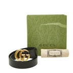 Gucci GG Marmont Emblem Wide Buckle Belt Black Leather — view 6