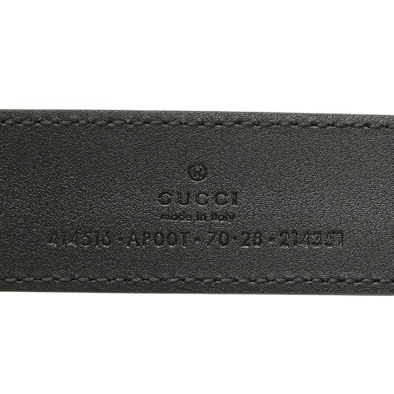 Gucci GG Marmont Emblem Wide Buckle Belt Black Leather — view 5