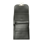 Celine Triomphe Bifold Wallet Small Flap Black Leather — view 6