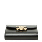 Celine Triomphe Bifold Wallet Small Flap Black Leather — view 3