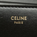 Celine Triomphe Bifold Wallet Small Flap Black Leather — view 8