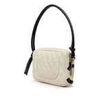 Chanel Cambon Line CC Logo Handbag Shoulder White Black Lambskin — view 2