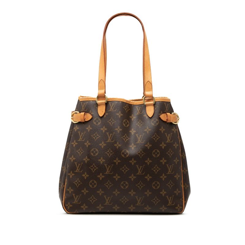 Louis Vuitton Monogram Batignolles Vertical Tote / Shoulder Bag Brown Leather