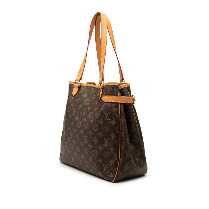 Louis Vuitton Monogram Batignolles Vertical Tote / Shoulder Bag Brown Leather — view 2