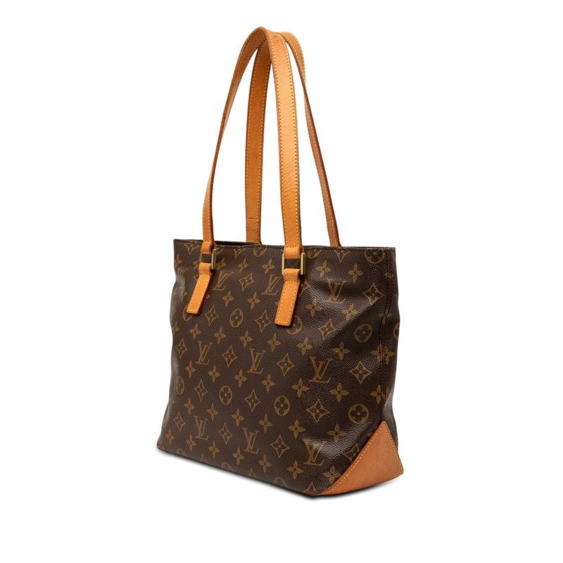 Louis Vuitton Monogram Cabas Piano Tote Shoulder Bag Brown Leather — view 2