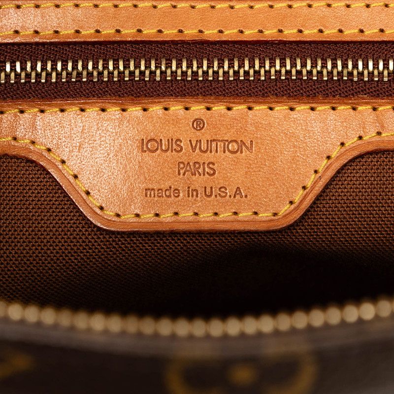 Louis Vuitton Monogram Cabas Piano Tote Shoulder Bag Brown Leather — view 5