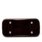 Louis Vuitton Monogram Vernis Alma PM Handbag Wine Red le Rouge Faux Vist — view 3