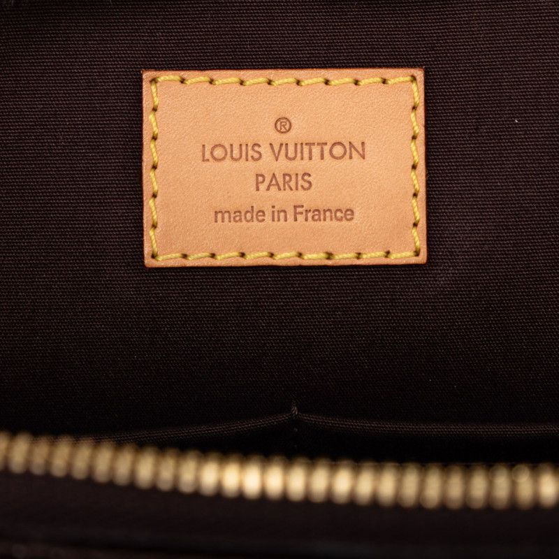 Louis Vuitton Monogram Vernis Alma PM Handbag Wine Red le Rouge Faux Vist — view 5