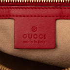 Gucci GG Blue Mus Flower Small Boston Bag 2-Way Beige Red Leather — view 5