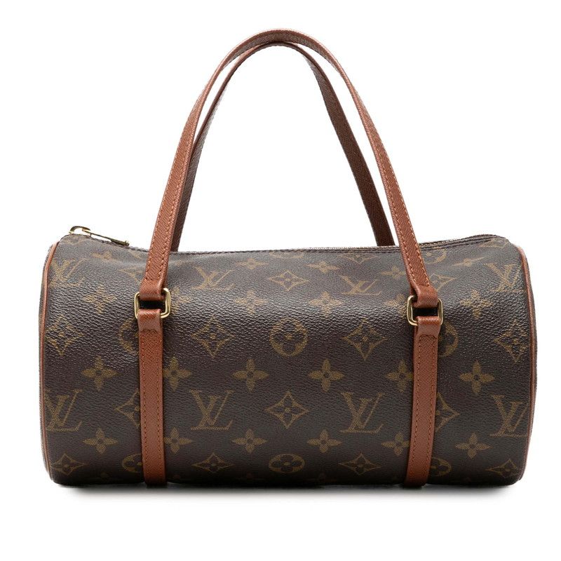Louis Vuitton Monogram Papillon 26 Handbag Brown Leather