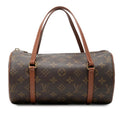 Louis Vuitton Monogram Papillon 26 Handbag Brown Leather