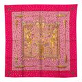 Hermes Carre 90 Tresors Retrouves Hidden Treasures Scarf Pink Multicolor Silk