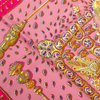 Hermes Carre 90 Tresors Retrouves Hidden Treasures Scarf Pink Multicolor Silk — view 6